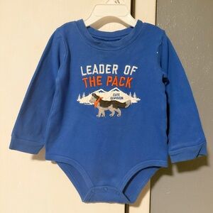 Carter’s Blue Long Sleeve Baby Onesie